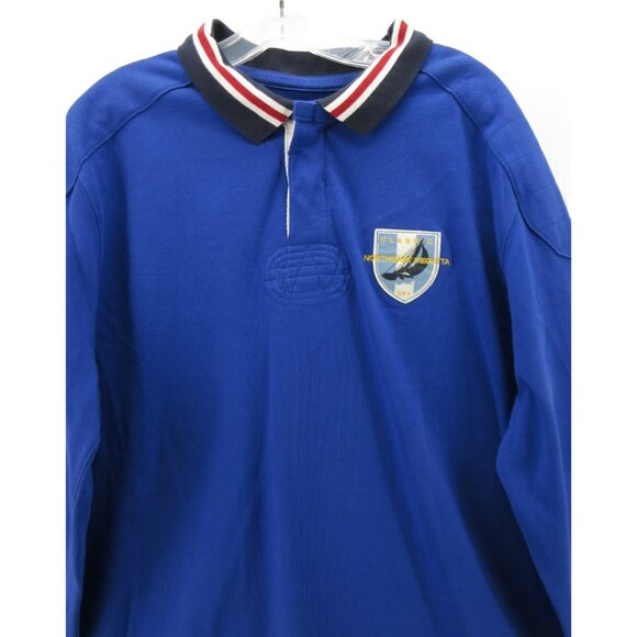 Regatta Polo Rugby Shirt Medium Cuffys Cape Cod Nautical Elbow Patches - Picture 2 of 13